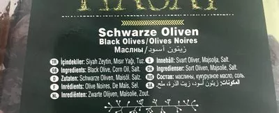 Lista de ingredientes del producto Olives Noires  