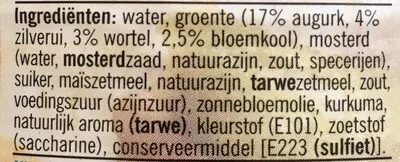 Lista de ingredientes del producto Zoetzure piccalilly Albert Heijn 335g