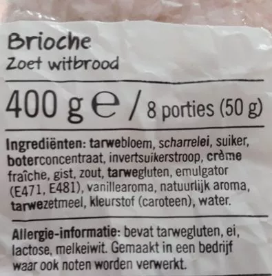 Lista de ingredientes del producto Brioche Albert Heijn 