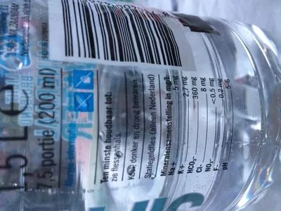 Lista de ingredientes del producto Ah Natuurlijk Mineraalwater Licht Bruisend Albert Heijn 1.5L