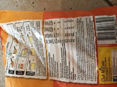 Lista de ingredientes del producto La Rissolée McCain 700 g