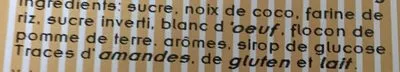 Lista de ingredientes del producto Congolais Astruc Pâtisserie, Astruc 400 g