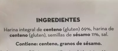 Lista de ingredientes del producto Pan fibra y sésamo Hacendado 250 g