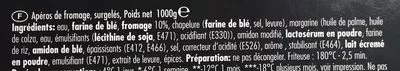 Lista de ingredientes del producto La Cuisine Belge "Apéro au fromage" Aviko 1000 g