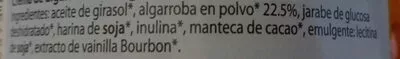 Lista de ingredientes del producto Crema de algarroba duo biológica Brinkers 350g