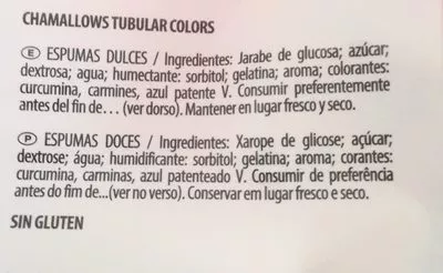 Lista de ingredientes del producto Chamallows Haribo 