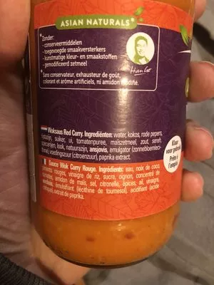 Lista de ingredientes del producto Go-tan Wok Red Curry Go tan 