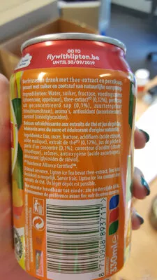 Lista de ingredientes del producto Lipton Ice Tea Pêche N-pétillante Cans 24X33CL Lipton 24 x 33 cl