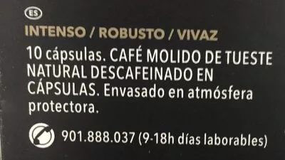 Lista de ingredientes del producto Decaffeinato Ristretto 9 L'or 