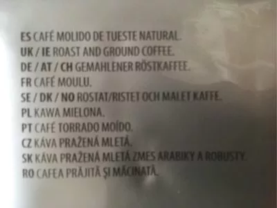 Lista de ingredientes del producto Café L'or Lungo Profundo Tassimo 