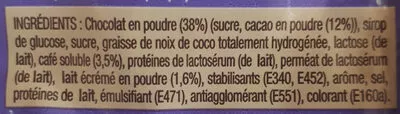 Lista de ingredientes del producto Cappuccino milka Maxwell House 335g