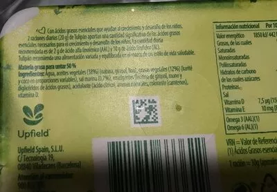 Lista de ingredientes del producto Tulipan sin lactosa sin gluten  