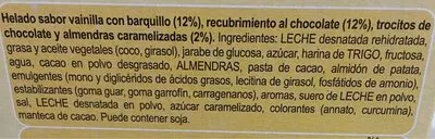 Lista de ingredientes del producto Vainilla Cornetto 