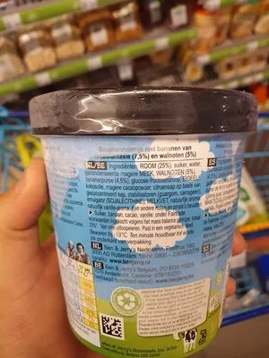 Lista de ingredientes del producto Chunky Monkey Ben & Jerry's 465 ml (419 g)