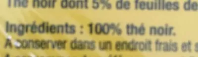 Lista de ingredientes del producto Lipton Yellow Label Thé Noir 30 Sachets Lipton 60 g