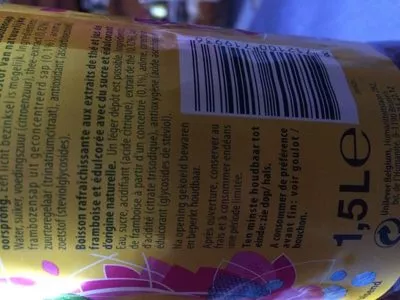 Lista de ingredientes del producto Lipton Raspberry Lipton 1,5 l