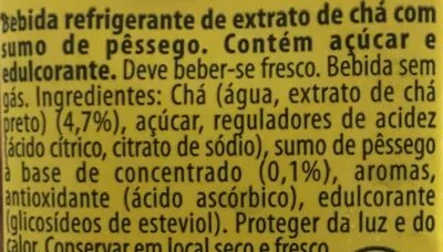 Lista de ingredientes del producto Jus de peche Lipton 