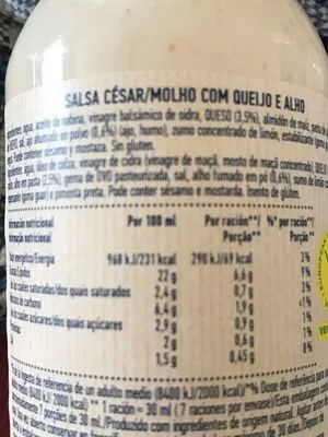 Lista de ingredientes del producto Salsa Cesar Hellmann's 