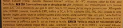 Lista de ingredientes del producto Magnum Batonnet Glace Classic x8 880ml Miko, Unilever 632 g