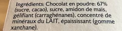 Lista de ingredientes del producto Entremet Flan Au Chocolat Préparation Alsa Alsa 