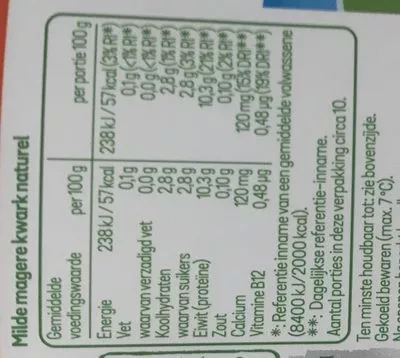 Lista de ingredientes del producto  Campina 1 kg