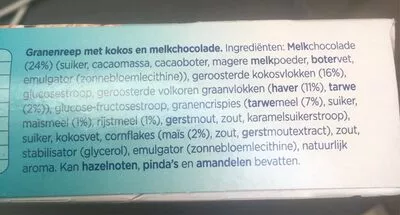 Lista de ingredientes del producto B'tween kokos & chocolade Hero 