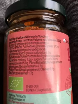 Lista de ingredientes del producto 180G Sauce Pesto Rosso Terra Sana 180 g