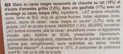 Lista de ingredientes del producto Cornetto Chok And Ball Miko 