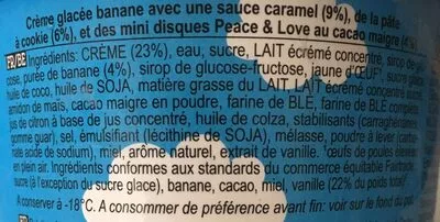 Lista de ingredientes del producto Glace Pot Bob Marley's One Love™ 500ml Ben & Jerry's 449 g