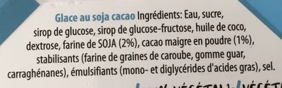 Lista de ingredientes del producto Divin Goût Chocôat au Soja Swedish Glace 