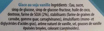 Lista de ingredientes del producto Douceur de vanille au soja Swedish Glace 