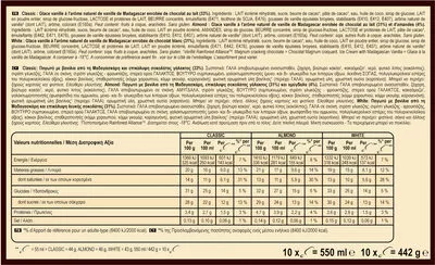 Lista de ingredientes del producto Magnum - Mini classic, almond, white Magnum 443 g