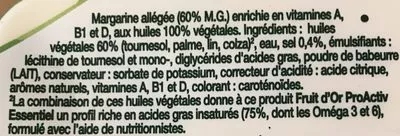 Lista de ingredientes del producto ProActiv Essentiel Tartine & Cuisson ProActiv, pro activ, ProActiv Essentiel, Fruit d'Or ProActiv 500 g