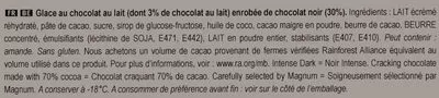 Lista de ingredientes del producto Magnum Collection Intense Dark Magnum 296 g