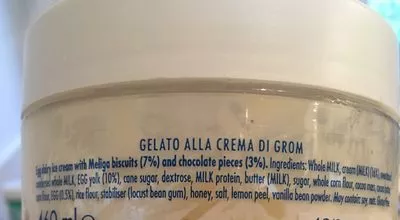 Lista de ingredientes del producto Gelato alla Crema Grom 