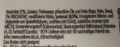 Lista de ingredientes del producto Lätta Mit Skyr, Mit Skyr Lätta,  Unilever 