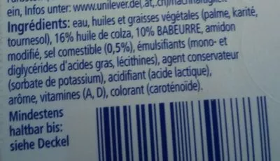 Lista de ingredientes del producto Lätta original Lätta 