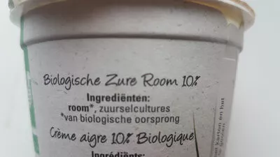 Lista de ingredientes del producto Biologische Boeren Zure Room Weerribben Zuivel 150 g