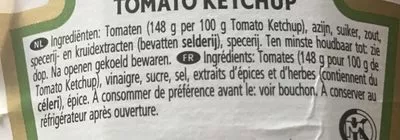 Lista de ingredientes del producto Ketchup Heinz 570 g