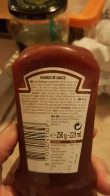 Lista de ingredientes del producto Sauce Barbecue Heinz 250 g