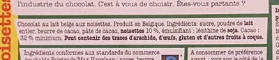 Lista de ingredientes del producto Tony's Chocolonely aux Lait et Noisettes Tony's Chocolonely 180 g