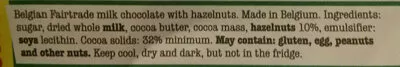 Lista de ingredientes del producto Tony's chocolonely hazlenut milk chocolate Tony's Chocolonely 180 g