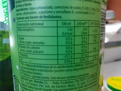 Lista de ingredientes del producto Free Litres  