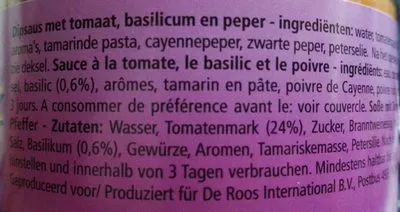 Lista de ingredientes del producto Chimichurri Rancho La Rosa 