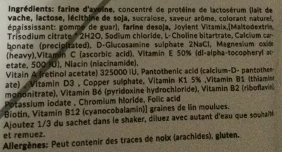 Lista de ingredientes del producto Plenny shake Vanilla Jimmy Joy 520 g