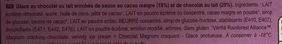 Lista de ingredientes del producto Magnum double chocolate Miko 440 ml (368 g)