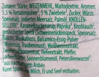 Lista de ingredientes del producto Fix Rouladen Soße Knorr 34 g