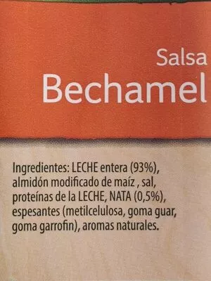 Lista de ingredientes del producto Salsa Bechamel Knorr 