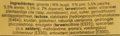 Lista de ingredientes del producto Groente Loempia Albert Heijn, AH 250 g (2x125 g)