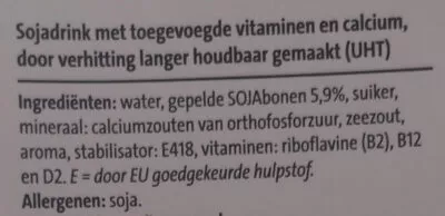 Lista de ingredientes del producto Naturel Soja Drink Jumbo 1L